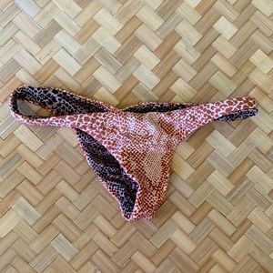 Acacia Snake Skin Print Bikini Bottom Size S Small